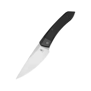Kizer Momo Pocket Knife 4.25" Drop Point 154CM Satin Blade Aluminum Handle Black