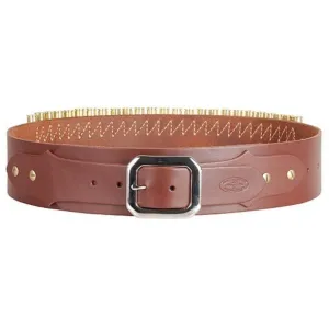 Hunter Adjustable Cartridge Belt 44,45 Caliber Leather Antique Brown
