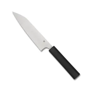 Spyderco Murray Carter Minarai Funayuki Kitchen Knife 6.41" Clip Point CTS BD1N Satin Blade Polypropylene Handle Black