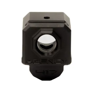 Agency Arms 417 Single Port Compensator for Glock 17, 19, 34 Gen 3 9mm 1/2"-28 Thread Aluminum Black