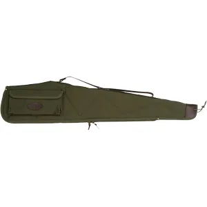 Boyt Signature Series Scoped Rifle Case 44" with Pocket and Sling Quilted Canvas with Leather Trim Green