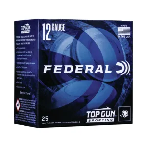 Federal Top Gun Sporting 12 Gauge Ammo 2-3/4" #8 Lead Shot 1 oz 1300fps Case of 250 (10 Boxes of 25)