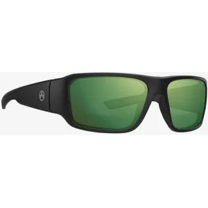 Magpul Men's Rift Polarized Sunglasses Black Frame Violet Green Mirror Lens