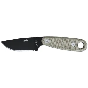 ESEE Knives Izula-II Fixed Blade Knife 2.63" Drop Point 1095 Powder Coat Blade Micarta Handle Gray with Complete Kit