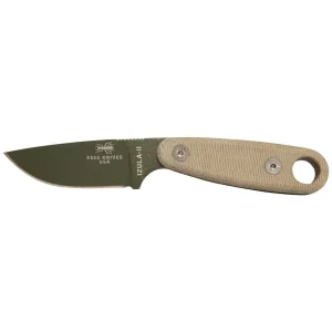ESEE Knives Izula-II Fixed Blade Knife 2.63" Drop Point 1095 Powder Coat Blade Micarta Handle Brown with Complete Kit
