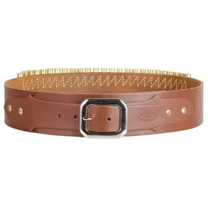Hunter Adjustable Cartridge Belt 44, 45 Caliber Leather Tan