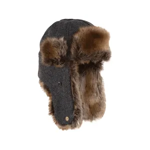 Stormy Kromer Mens Northwoods Trapper Hat Medium Charcoal