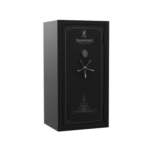 Browning Silver Fire Resistant 33 Gun Safe with Black Chrome Electronic Lock Gloss Black