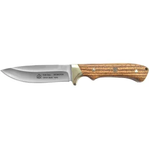 PUMA Teton Fixed Blade Knife 4.75" Drop Point DIN 1.4116 Satin Blade Zebrawood Handle Wood