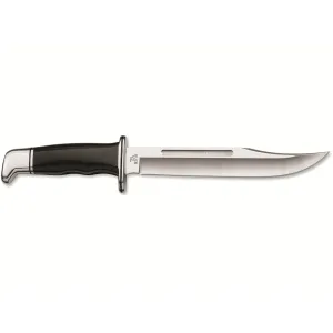 Buck Knives 120 General Fixed Blade Knife 7.375" Clip Point 420HC Satin Blade Phenolic Handle Black