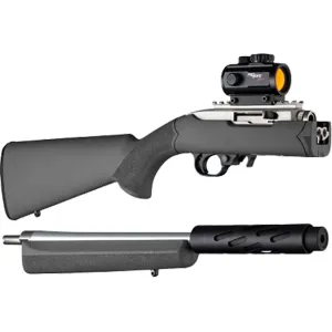 Hogue Rubber OverMolded Rifle Stock Ruger 10/22 Takedown Standard Barrel Channel Synthetic Slate Gray