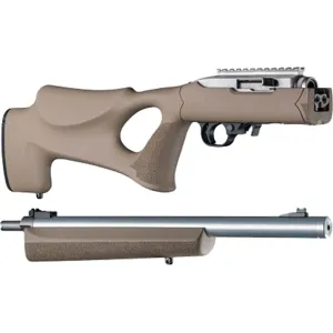 Hogue Rubber OverMolded Thumbhole Rifle Stock Ruger 10/22 Takedown .920" Barrel Channel Synthetic Flat Dark Earth