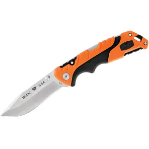 Buck Knives Pursuit Pro 659 Pocket Knife 3.625" Drop Point CPM S35VN Satin Blade Glass Reinforced Nylon (GRN) Handle Black/Orange