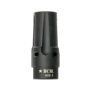 Bravo Company BCM GUNFIGHTER Mod 5 Compensator 5/8"-24 Thread AR-10, LR-308 Steel Black