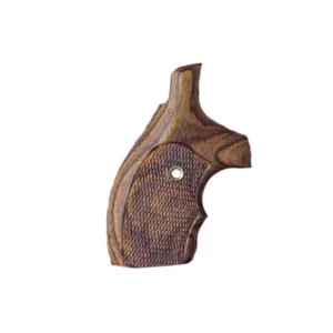 Hogue Bantam Grips for with Top Finger Groove S&W J-Frame Round Butt Checkered Pau Ferro