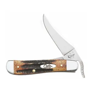 Case RussLock Pocket Knife 4.25" Clip Point Stainless Steel Blade Stag Handle