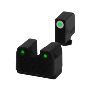 Rival Arms Night Sight Set for Sig #6 Front #8 Rear Suppressor Height 3-Dot Tritium Green with White Outline