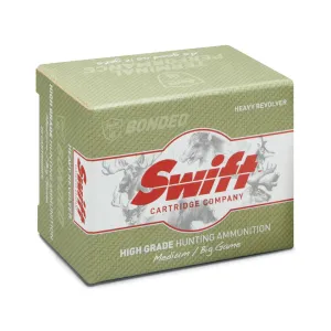 Swift High Grade Heavy Revolver 460 S&W Magnum Ammo 300 Grain Swift A-Frame Bonded Jacketed Hollow Point Box of 20