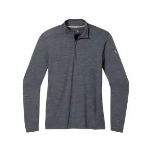 Smartwool Men's Classic All-Season Quarter Zip Base Layer Shirt Iron Heather Large