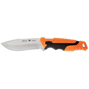 Buck Knives 658 Pursuit Pro Small Fixed Blade Knife 3.75" Drop Point CPM S35VN Stainless Blade Glass Filled Nylon/Versaflex Handle Orange