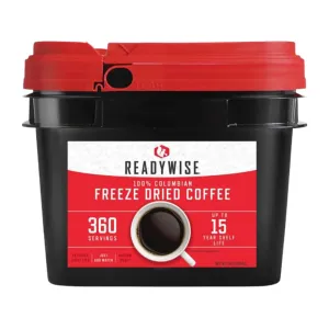 ReadyWise Freeze Dried Coffee 360 Serving Bucket