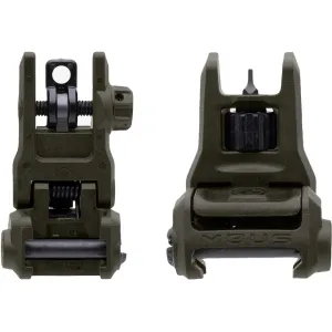 Magpul MBUS Gen 3 Flip-Up Front and Rear Sight Set AR-15 Polymer Olive Drab