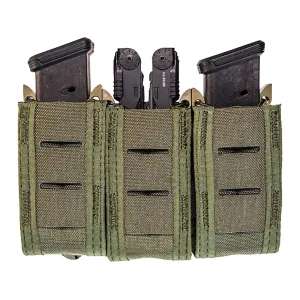 High Speed Gear NTOA Duty Triple Pistol Taco Pistol Magazine Pouch Nylon Olive Drab