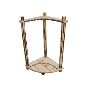 Rush Creek Creations Rustic Pin 12 Rod Corner Storage Rack