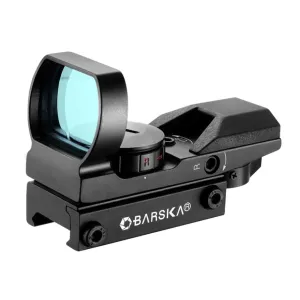 Barska Red Dot Sight 4-Pattern Reticle (Circle-Dot-Cross, 3 MOA Dot, Cross-Dot, Circle-Dot) with Integral Picatinny Mount Matte Black