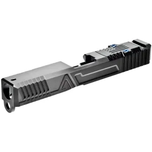 Agency Arms Field Slide for Glock 43, 43x RMS-C Cut Stainless Steel Black DLC
