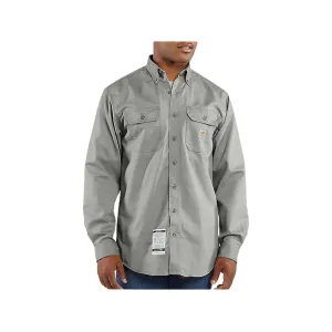 Carhartt Men's FR Loose Fit Midweight Twill Long Sleeve Shirt Gray XL Tall