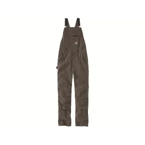 Carhartt Men's Rugged Flex Relaxed Fit Canvas Bibs Gravel 36" Waist 34" Inseam