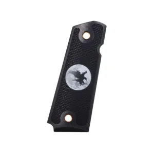Nighthawk Custom AlumaGrips 1911 Government, Commander with Nighthawk Logo Aluminum Black