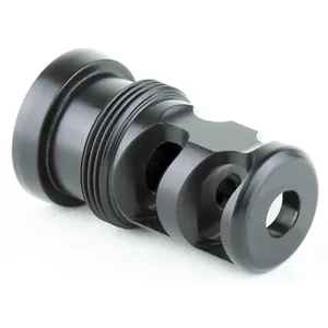 Griffin Armament 2-Port Muzzle Brake 5/8"-24 Thread 338 Caliber Stainless Steel Nitride