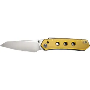 CIVIVI Vision FG Pocket Knife 3.54" Reverse Tanto Nitro-V Polished Blade Ultem Handle Yellow