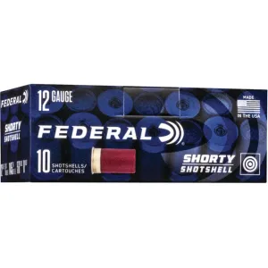 Federal Shorty Shotshell 12 Gauge Ammo 1-3/4" #8 Lead Shot 15/16 oz Case of 100 (10 Boxes of 10)