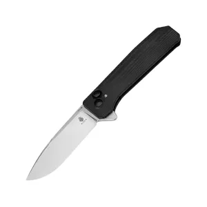 Kizer Brat Pocket Knife 3.5" Drop Point 154CM Satin Blade G-10 Handle Black