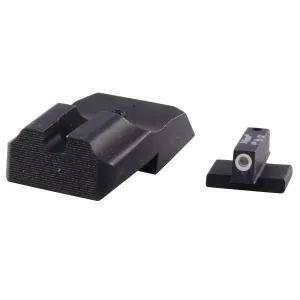 Warren Tactical Night Sight Set for 1911 Novak Cut Plain Tactical Rear, 1-Dot Tritium Front Steel Matte