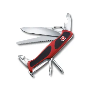 Victorinox Swiss Army Ranger Grip Pocket Knife Drop Point Stainless Steel Satin Blade Polymer Handle Black/Red
