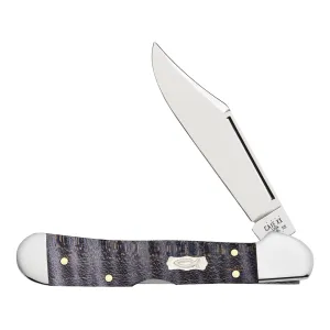 Case Mini CopperLock Folding Knife 2.72" Clip Point Tru-Sharp Mirror Polished Blade Curly Maple Wood Handle Purple