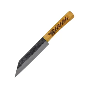 Condor Knives Norse Dragon Seax Fixed Blade Knife 7" Wharncliffe 1095 Natural Blade Hickory Handle