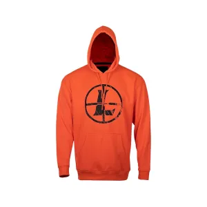 Leupold Men's Distressed Reticle Performance Hoodie Blaze Orange Large