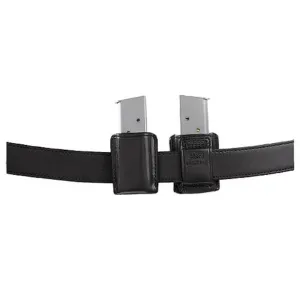 Galco Concealable Double Stack Metal Magazine Pouch 40 S&W, 9mm Leather Black
