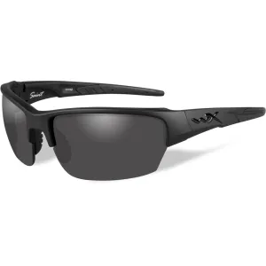 Wiley X Men's Black Ops WX Saint Sunglasses Matte Black Frame Smoke Gray Lens