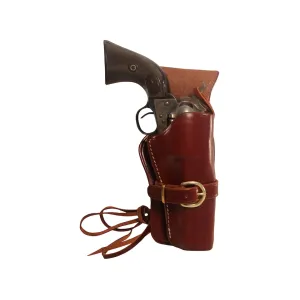 Triple K 114 Cheyenne Western OWB Holster Right Hand Colt Single Action Army, Ruger New Vaquero 5.5" Leather Walnut