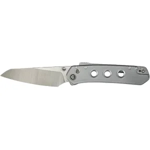 CIVIVI Vision FG Pocket Knife 3.54" Reverse Tanto Nitro-V Satin Blade Lexan Handle Silver