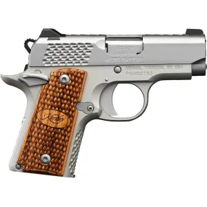 Kimber Micro Raptor 380 ACP Pistol 2.75" Barrel 7+1 Round Silver Slide Wood Grip Silver Frame