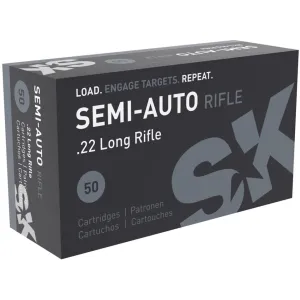 SK Semi Auto Rifle 22LR Ammo 40 Grain Round Nose Box of 500 (10 Boxes of 50)