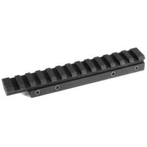 EGW Heavy Duty 1-Piece 20 MOA Elevated Picatinny Scope Base 3/8 Dovetail Adapter CZ 452, 453, 455, 511 Matte Black