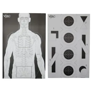 VTAC Double Sided Target Paper Black/White 100PK